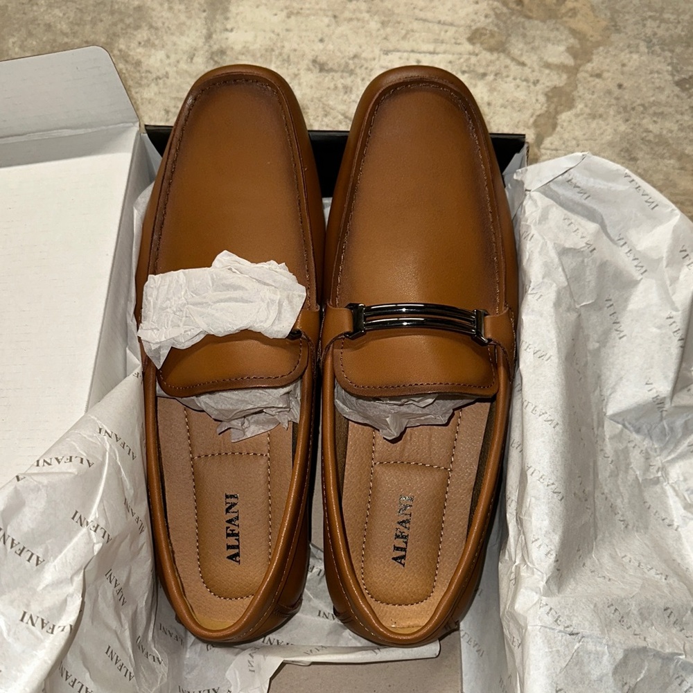 Alfani Men's Tan Slip-On Loafers